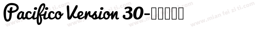 Pacifico Version 30字体转换